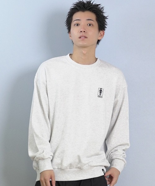 girl(ガール)の「GIRL/ガール HERITAGE UNBOXED OG CREW スウェット GR25FUM03(スウェット・メンズ・ライトグレー/モスグリーン/オレンジ/ブラック・M/L/XL)」の10枚目の写真