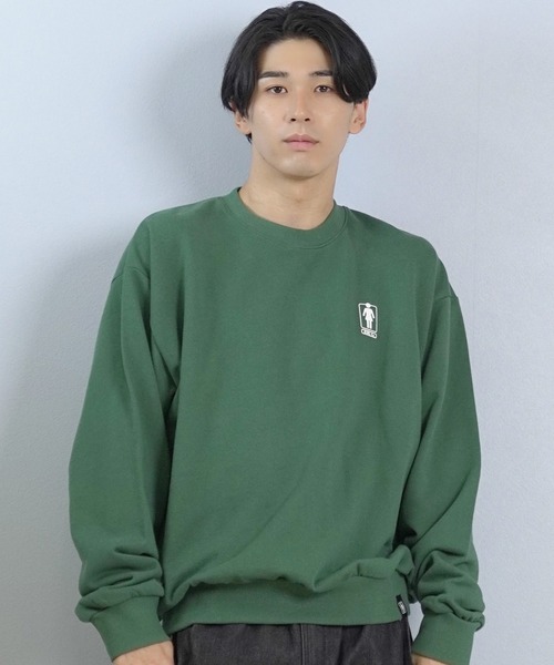 girl(ガール)の「GIRL/ガール HERITAGE UNBOXED OG CREW スウェット GR25FUM03(スウェット・メンズ・ライトグレー/モスグリーン/オレンジ/ブラック・M/L/XL)」の15枚目の写真