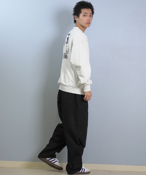 girl(ガール)の「GIRL/ガール HERITAGE UNBOXED OG CREW スウェット GR25FUM03(スウェット・メンズ・ライトグレー/モスグリーン/オレンジ/ブラック・M/L/XL)」の14枚目の写真