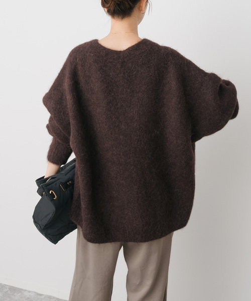 未使用　maison de soil アルパカ混ブークレポンチョ カーディガン 未使用 maison de soil アルパカ混ブークレポンチョ カーディガン 未