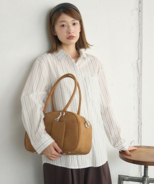 RETRO GIRL(レトロガール)の「ストライプシャツ(シャツ/ブラウス・レディース・ホワイト/ブラウン系その他/オレンジ系その他・FREE)」の12枚目の写真