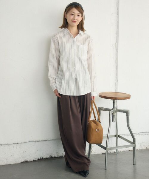 RETRO GIRL(レトロガール)の「ストライプシャツ(シャツ/ブラウス・レディース・ホワイト/ブラウン系その他/オレンジ系その他・FREE)」の13枚目の写真