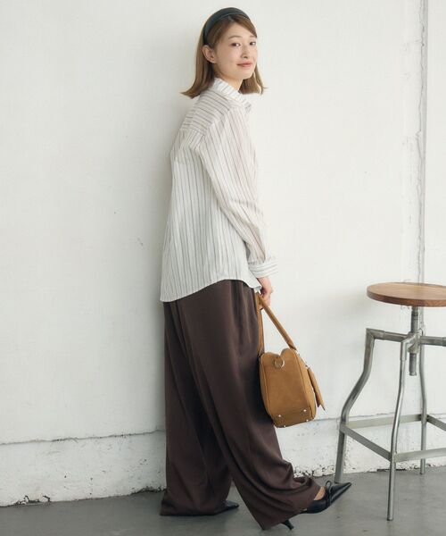RETRO GIRL(レトロガール)の「ストライプシャツ(シャツ/ブラウス・レディース・ホワイト/ブラウン系その他/オレンジ系その他・FREE)」の14枚目の写真