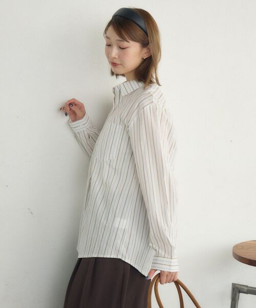 RETRO GIRL(レトロガール)の「ストライプシャツ(シャツ/ブラウス・レディース・ホワイト/ブラウン系その他/オレンジ系その他・FREE)」の20枚目の写真