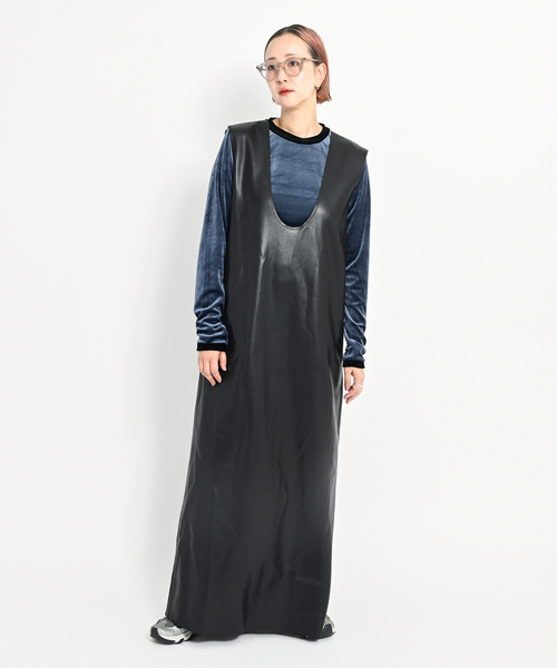 CITYSHOP（シティーショップ）の「VELVET RINGER LONG SLEEVE：カットソー（Tシャツ/カットソー・レディース・ブラック/ネイビー・FREE）」の11枚目の写真