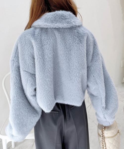 INGNI（イング）の「ビット付エコファージャケット（ブルゾン・レディース・ライトブルー/アイボリー/ライトベージュ・M）」の15枚目の写真