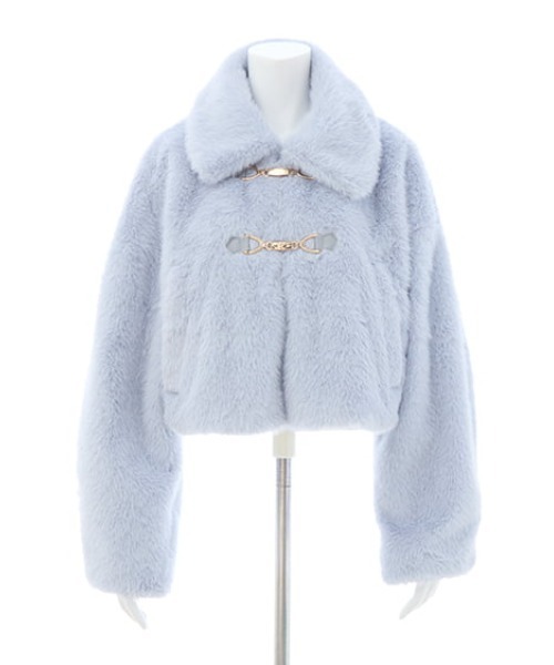 INGNI（イング）の「ビット付エコファージャケット（ブルゾン・レディース・ライトブルー/アイボリー/ライトベージュ・M）」の18枚目の写真