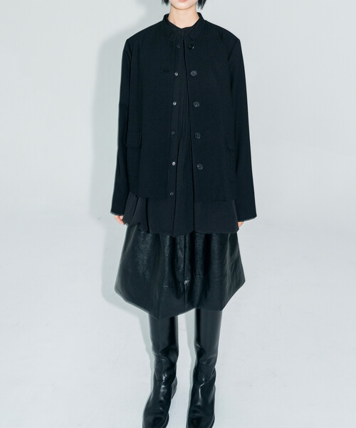 Bshop(ビショップ)の「eunoia | スタンドカラー ショートジャケット WOMEN(その他アウター・レディース・ブラック・ONE)」の12枚目の写真