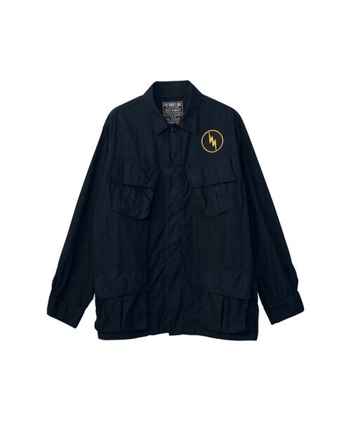 HYSTERIC GLAMOUR（ヒステリックグラマー）の「HG1963 ファティーグシャツ（シャツ/ブラウス・メンズ・カーキ/ネイビー/ブラック・LARGE/X-LARGE/SMALL/MEDIUM）」の3枚目の写真