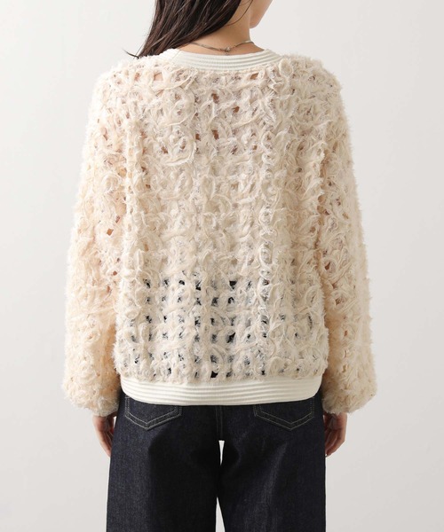 フラワーレースVネックカーディガン（カーディガン/ボレロ