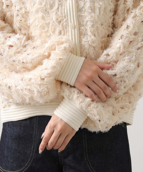 セール】フラワーレースVネックカーディガン（カーディガン/ボレロ