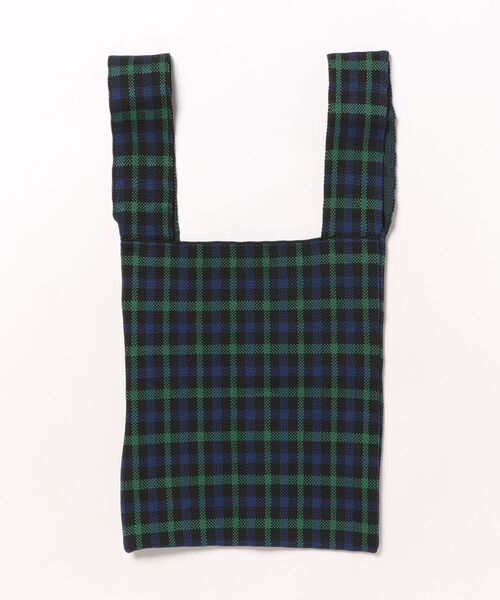 NEW ERA（ニューエラ）の「NEW ERA/ニューエラ トートバッグ KNIT TOTE BAG CHECK NAVY 14669988（トートバッグ・レディース・ネイビー・FREE）」の2枚目の写真