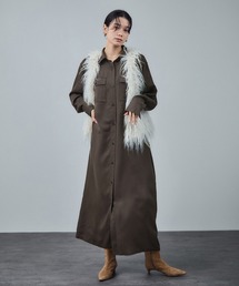 SALON adam et rope' | セルロースウォッシャブルシャツワンピース(ワンピース)