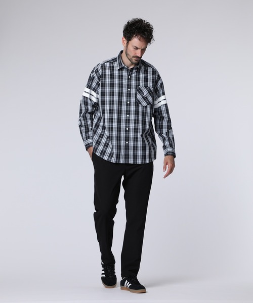 Psycho Bunny（サイコバニー）の「[WEB限定]ピーチ起毛 チェックシャツ（シャツ/ブラウス・メンズ・ネイビー/ブラック・X-LARGE/LARGE/MEDIUM）」の5枚目の写真