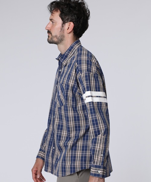 Psycho Bunny（サイコバニー）の「[WEB限定]ピーチ起毛 チェックシャツ（シャツ/ブラウス・メンズ・ネイビー/ブラック・X-LARGE/LARGE/MEDIUM）」の8枚目の写真