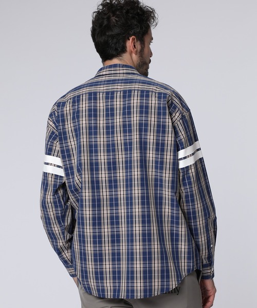 Psycho Bunny（サイコバニー）の「[WEB限定]ピーチ起毛 チェックシャツ（シャツ/ブラウス・メンズ・ネイビー/ブラック・X-LARGE/LARGE/MEDIUM）」の9枚目の写真