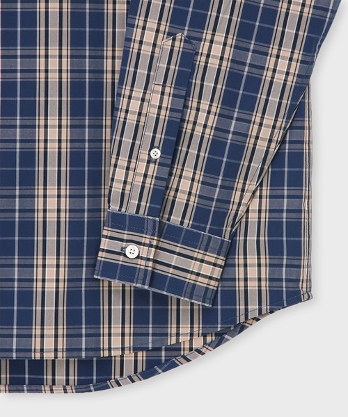 Psycho Bunny（サイコバニー）の「[WEB限定]ピーチ起毛 チェックシャツ（シャツ/ブラウス・メンズ・ネイビー/ブラック・X-LARGE/LARGE/MEDIUM）」の14枚目の写真