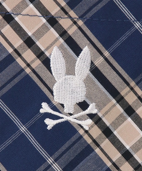 Psycho Bunny（サイコバニー）の「[WEB限定]ピーチ起毛 チェックシャツ（シャツ/ブラウス・メンズ・ネイビー/ブラック・X-LARGE/LARGE/MEDIUM）」の15枚目の写真