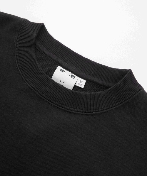 X-girl(エックスガール)の「EMBROIDERY OVAL LOGO SWEAT TOP(スウェット・レディース・ブラック/カモフラージュ・S/M/L)」の9枚目の写真