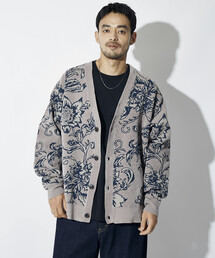 FREAK'S STORE（フリークスストア）の「フラワー総柄 モール糸 ニットカーディガン/リラックスフィット（カーディガン/ボレロ・メンズ）」