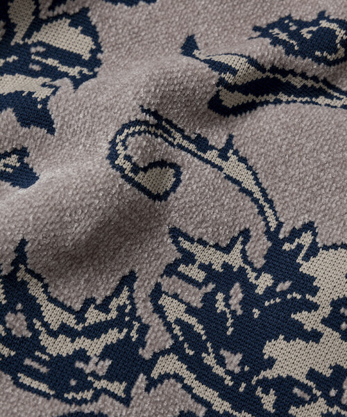 FREAK'S STORE(フリークスストア)の「フラワー総柄 モール糸 ニットカーディガン/リラックスフィット(カーディガン/ボレロ・メンズ・グレー/ブラック/ベージュ/ワインレッド・LARGE/MEDIUM)」の12枚目の写真