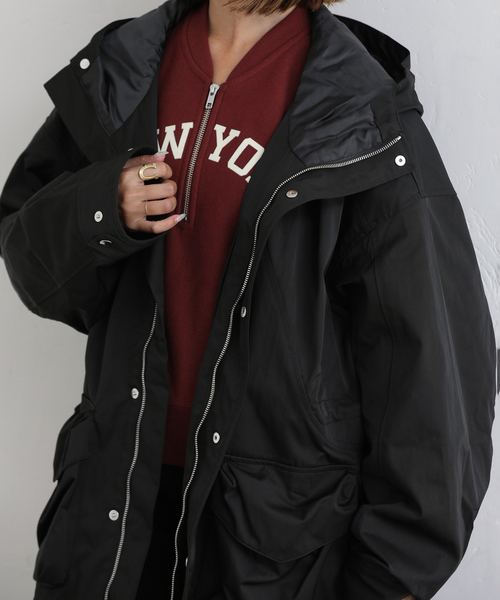 U by SPICK&SPAN（ユーバイスピックアンドスパン）の「KIJUN/キジュン Arcade Pocket Parka（その他アウター・レディース・ブラック/ボルドー・FREE）」の7枚目の写真