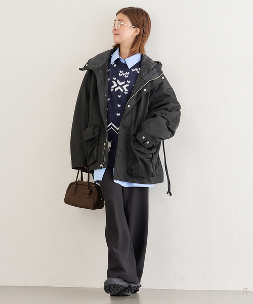 U by SPICK&SPAN（ユーバイスピックアンドスパン）の「KIJUN/キジュン Arcade Pocket Parka（その他アウター・レディース・ブラック/ボルドー・FREE）」の12枚目の写真