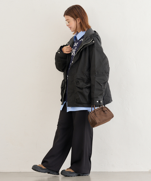 U by SPICK&SPAN（ユーバイスピックアンドスパン）の「KIJUN/キジュン Arcade Pocket Parka（その他アウター・レディース・ブラック/ボルドー・FREE）」の15枚目の写真