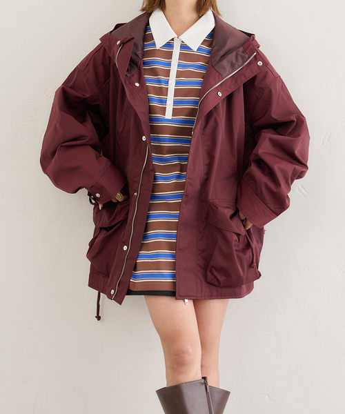 U by SPICK&SPAN（ユーバイスピックアンドスパン）の「KIJUN/キジュン Arcade Pocket Parka（その他アウター・レディース・ブラック/ボルドー・FREE）」の19枚目の写真