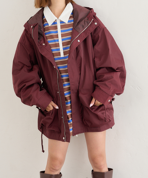 U by SPICK&SPAN（ユーバイスピックアンドスパン）の「KIJUN/キジュン Arcade Pocket Parka（その他アウター・レディース・ブラック/ボルドー・FREE）」の20枚目の写真