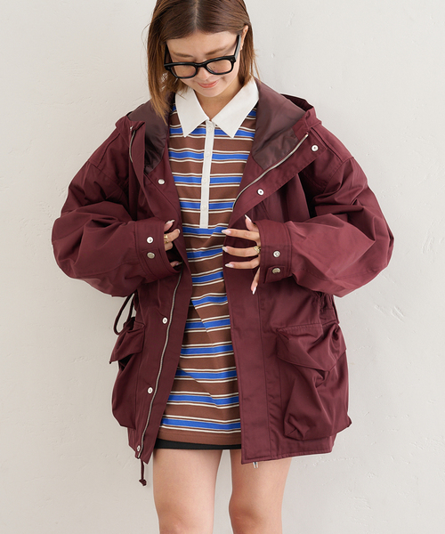 U by SPICK&SPAN（ユーバイスピックアンドスパン）の「KIJUN/キジュン Arcade Pocket Parka（その他アウター・レディース・ブラック/ボルドー・FREE）」の21枚目の写真
