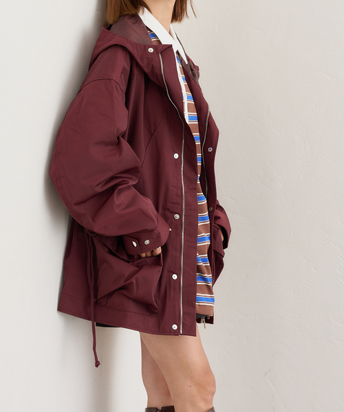 U by SPICK&SPAN（ユーバイスピックアンドスパン）の「KIJUN/キジュン Arcade Pocket Parka（その他アウター・レディース・ブラック/ボルドー・FREE）」の22枚目の写真
