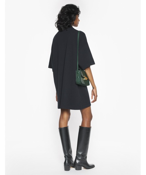 Maison Kitsune（メゾンキツネ）の「BABY FOX OVERSIZE POLO DRESS（ワンピース・レディース・ブラック・S/M/L）」の5枚目の写真