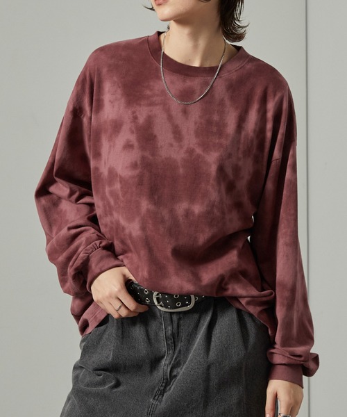Alfred Alex（アルフレッドアレックス）の「【Alfred Alex】アブストラクトブリーチオーバーサイズロンＴ（Tシャツ/カットソー・メンズ・ブラック/アイボリー/ワイン・M/L）」の3枚目の写真