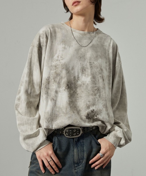 Alfred Alex（アルフレッドアレックス）の「【Alfred Alex】アブストラクトブリーチオーバーサイズロンＴ（Tシャツ/カットソー・メンズ・ブラック/アイボリー/ワイン・M/L）」の16枚目の写真