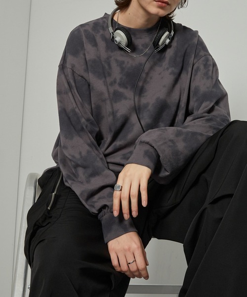 Alfred Alex（アルフレッドアレックス）の「【Alfred Alex】アブストラクトブリーチオーバーサイズロンＴ（Tシャツ/カットソー・メンズ・ブラック/アイボリー/ワイン・M/L）」の5枚目の写真