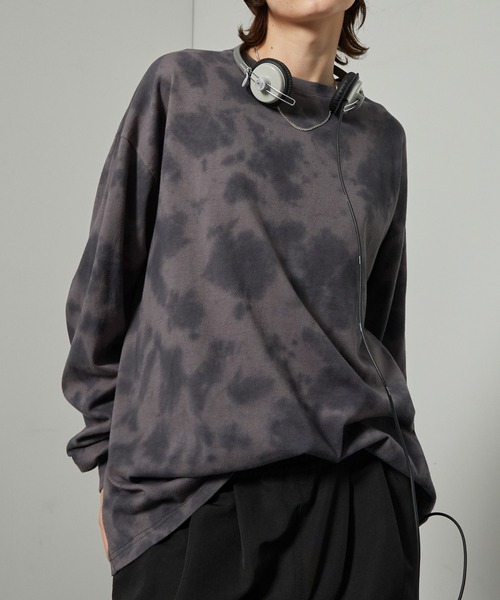 Alfred Alex（アルフレッドアレックス）の「【Alfred Alex】アブストラクトブリーチオーバーサイズロンＴ（Tシャツ/カットソー・メンズ・ブラック/アイボリー/ワイン・M/L）」の6枚目の写真