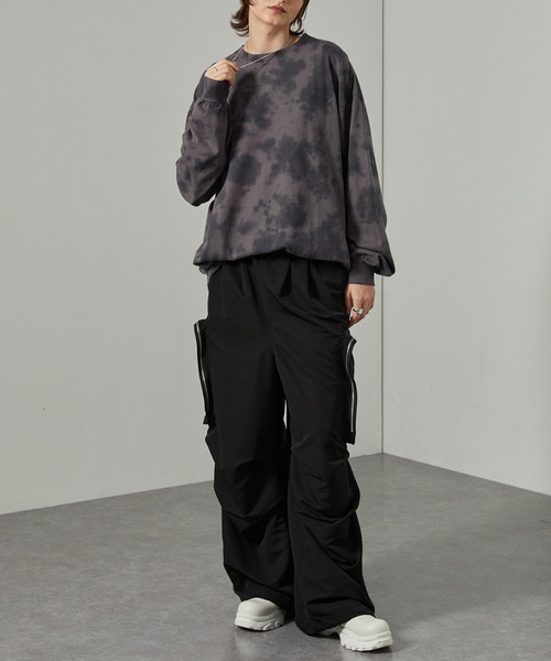 Alfred Alex（アルフレッドアレックス）の「【Alfred Alex】アブストラクトブリーチオーバーサイズロンＴ（Tシャツ/カットソー・メンズ・ブラック/アイボリー/ワイン・M/L）」の7枚目の写真