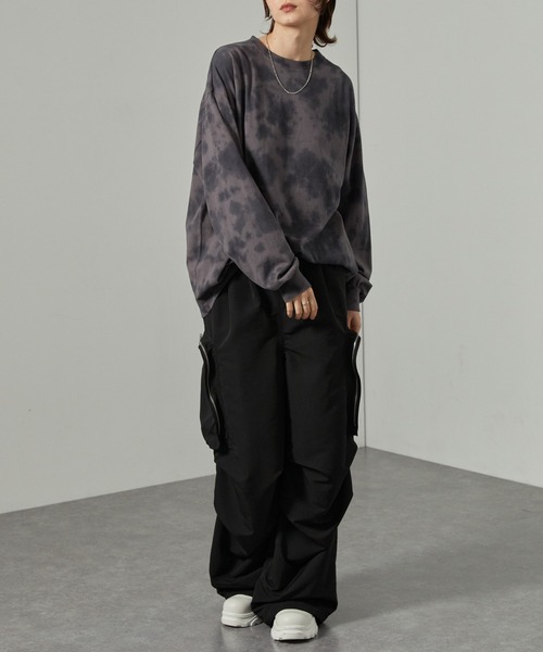 Alfred Alex（アルフレッドアレックス）の「【Alfred Alex】アブストラクトブリーチオーバーサイズロンＴ（Tシャツ/カットソー・メンズ・ブラック/アイボリー/ワイン・M/L）」の8枚目の写真