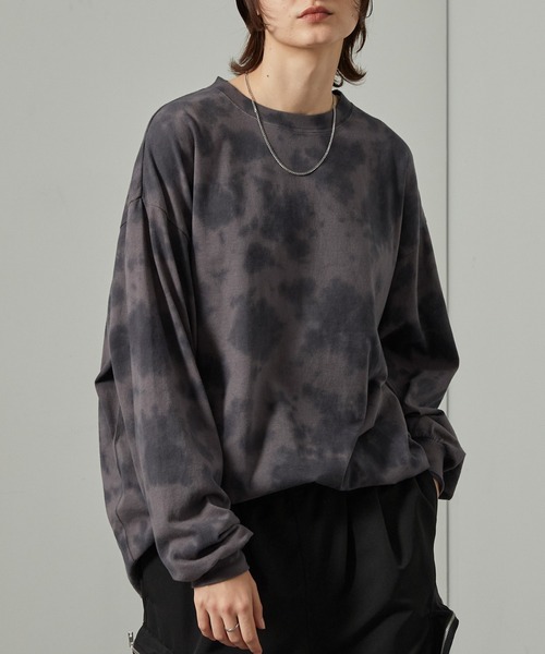 Alfred Alex（アルフレッドアレックス）の「【Alfred Alex】アブストラクトブリーチオーバーサイズロンＴ（Tシャツ/カットソー・メンズ・ブラック/アイボリー/ワイン・M/L）」の12枚目の写真