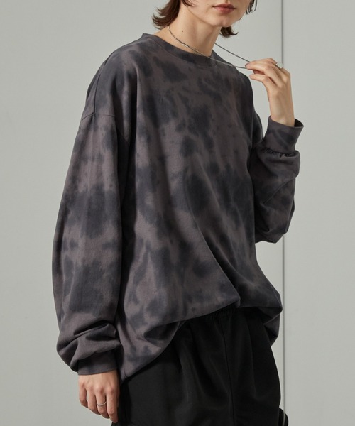 Alfred Alex（アルフレッドアレックス）の「【Alfred Alex】アブストラクトブリーチオーバーサイズロンＴ（Tシャツ/カットソー・メンズ・ブラック/アイボリー/ワイン・M/L）」の13枚目の写真