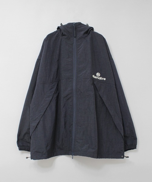 RNA(アールエヌエー)の「J2159 アスレチックオーバージャケット(ナイロンジャケット・レディース・ブラック/ネイビー/オレンジ・MEDIUM)」の3枚目の写真