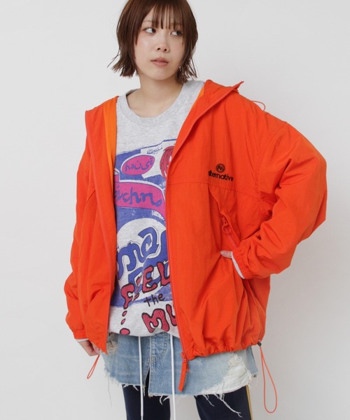 hwy Cardinal オレンジ ナイロンジャケット M オンライン ショッピング 通販ファッション - hwy Cardinal オレンジ