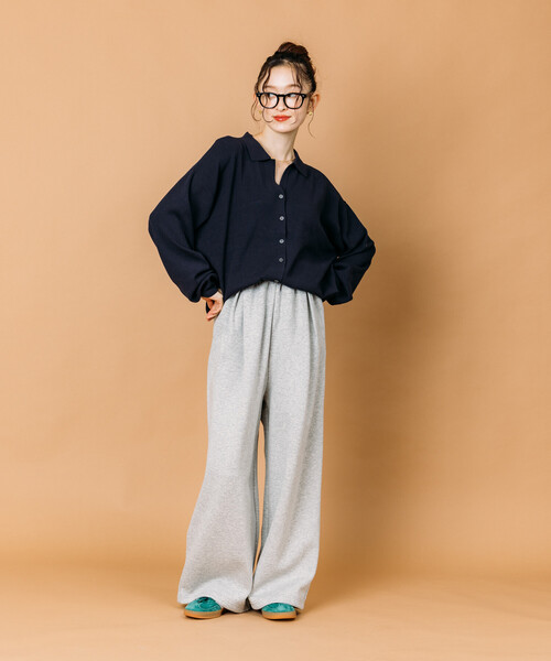 FREAK'S STORE（フリークスストア）の「限定展開 ワイドシルエット ボンディング スウェットパンツ（スウェットパンツ・メンズ・ブラック/チャコールグレー/グレー・SMALL/MEDIUM/LARGE）」の18枚目の写真