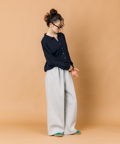 FREAK'S STORE（フリークスストア）の「限定展開 ワイドシルエット ボンディング スウェットパンツ（スウェットパンツ・メンズ・ブラック/チャコールグレー/グレー・SMALL/MEDIUM/LARGE）」の20枚目の写真