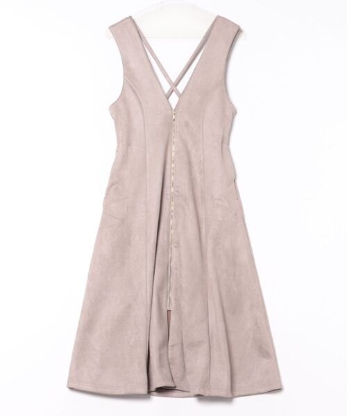 12Twelve Agenda(トゥエルブ アジェンダ)の「前後2wayフェイクスエードZIPフレアジャンスカ(ジャンパースカート・レディース・チャコールグレー/ブラウン/サックスブルー/グレイッシュベージュ・M)」の3枚目の写真