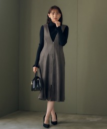 12Twelve Agenda（トゥエルブ　アジェンダ）の「前後２wayフェイクスエードZIPフレアジャンスカ（ジャンパースカート・レディース）」