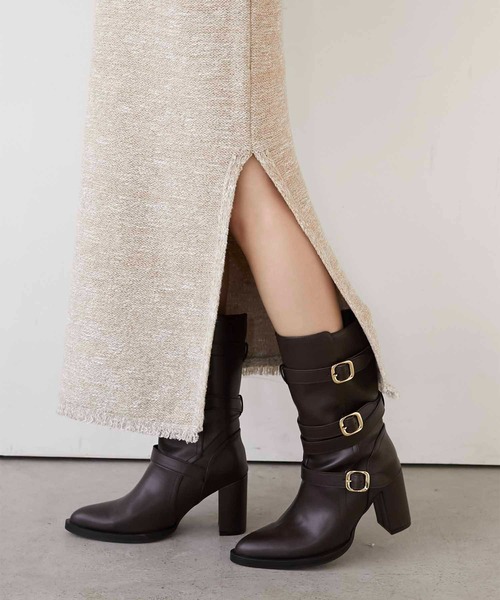 Luan(ルアン)の「【Luan】MARBLE KNIT TWEED OP/マーブルニットツイードワンピース(ワンピース・レディース・ブラック/ベージュ・0/1)」の22枚目の写真