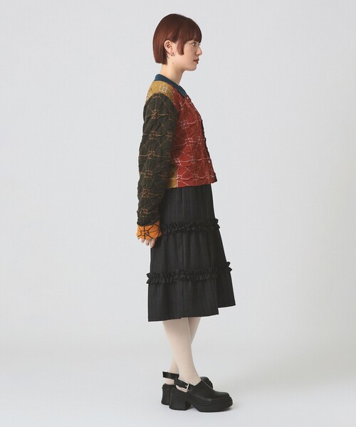 Ray BEAMS（レイビームス）の「【別注】MARMARI / フリル スカート（スカート・レディース・グレー/ブラック・ONE SIZE）」の13枚目の写真