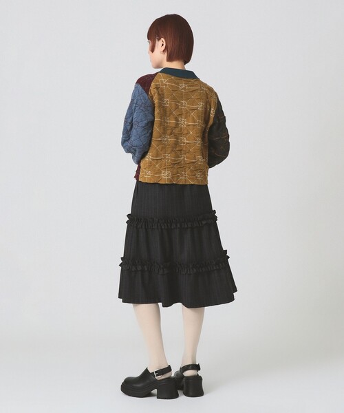 Ray BEAMS（レイビームス）の「【別注】MARMARI / フリル スカート（スカート・レディース・グレー/ブラック・ONE SIZE）」の14枚目の写真